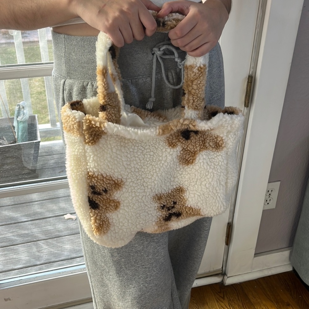 Teddy bear Sherpa mini Tote🧸🤎